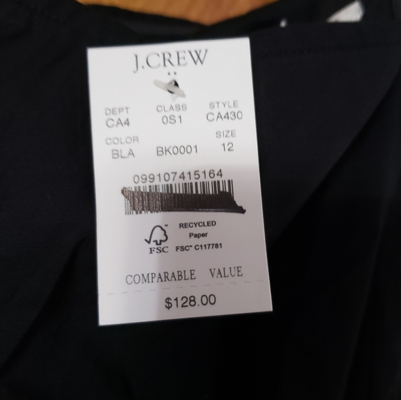 NWT J. Crew Factory One Shoulder Midi Dress Womens Black - Picture 7 of 8